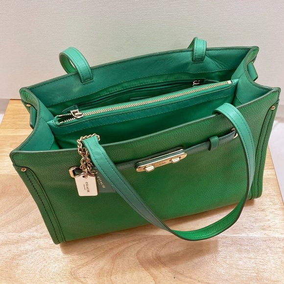 Coach Swagger Tote shoulder bag, model 34915, green - Picture 1 of 10